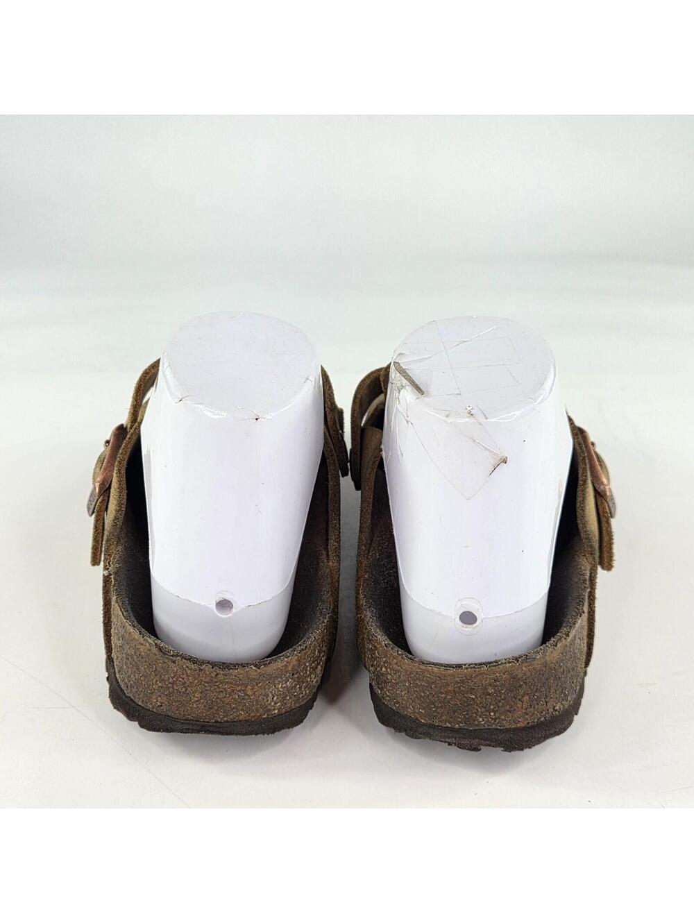 BIRKENSTOCK Boston Suede Clogs Size 38 US 7 Women's Tan Brown Mules Shoes - Picture 7 of 11